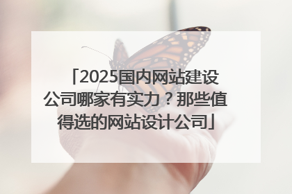 2025国内网站建设公司哪家有实力？那些值得选的网站设计公司