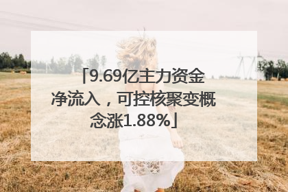 9.69亿主力资金净流入，可控核聚变概念涨1.88%