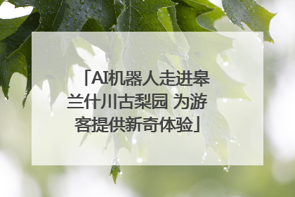 AI机器人走进皋兰什川古梨园 为游客提供新奇体验