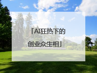 AI狂热下的创业众生相